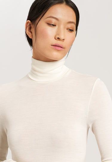 71423 Woolen Silk W Turtleneck Shirt - 795 Cygne